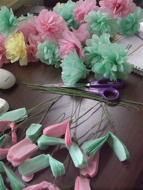 Tissue Paper Flowers For Kids