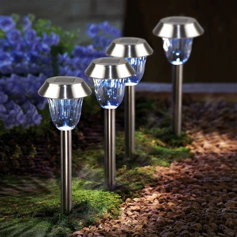 1Pcs LED Solar Garden Light Solar Lamp Waterproof Stainless Steel Spot ...