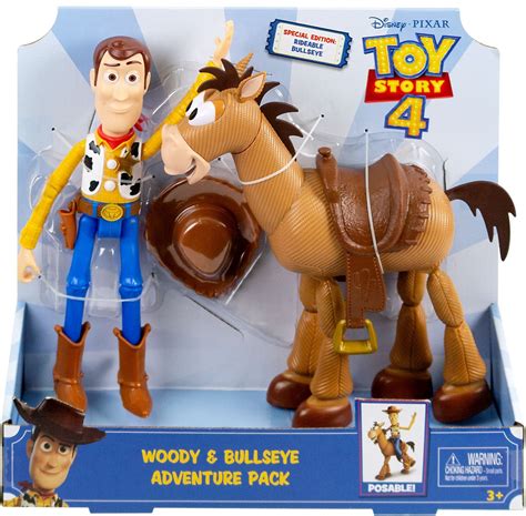 Toy Story 4 Adventure Pack Woody Bullseye Action Figure 2-Pack Mattel ...