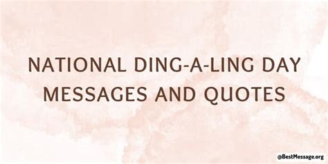 National Ding-A-Ling Day Wishes Images, Messages, Quotes