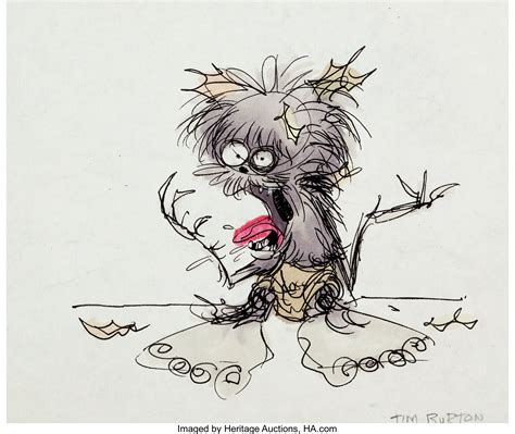 Tim Burton The Black Cauldron Gurgi Concept Sketch (Walt Disney, | Lot #96367 | Heritage Auctions