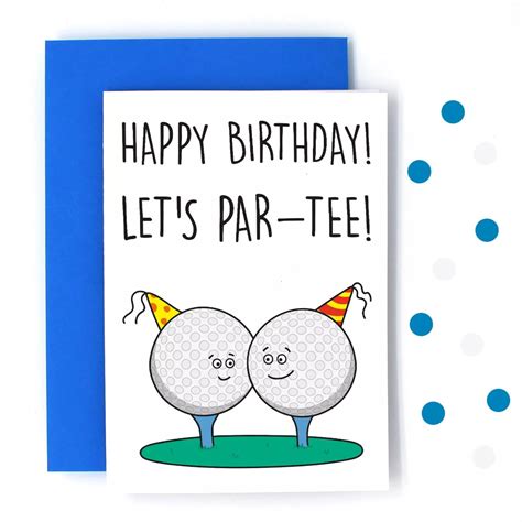 Golf Birthday Card – Funny Pun Card – Let’s Party – Personalised ...