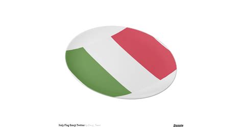 Italy Flag Emoji Twitter Dinner Plates | Zazzle