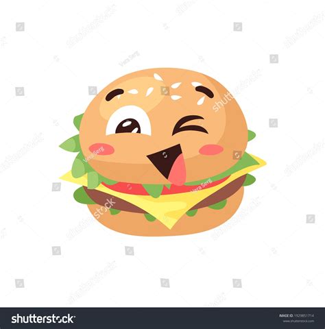 Hand Drawn Cartoon Illustration Burger Emoji Stock Vector (Royalty Free) 1929851714 | Shutterstock