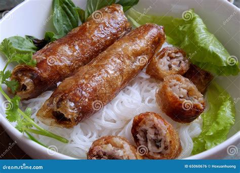 Vietnamese Food, Spring Roll, Bun,cha Gio Stock Photo - Image of culture, spring: 65060676