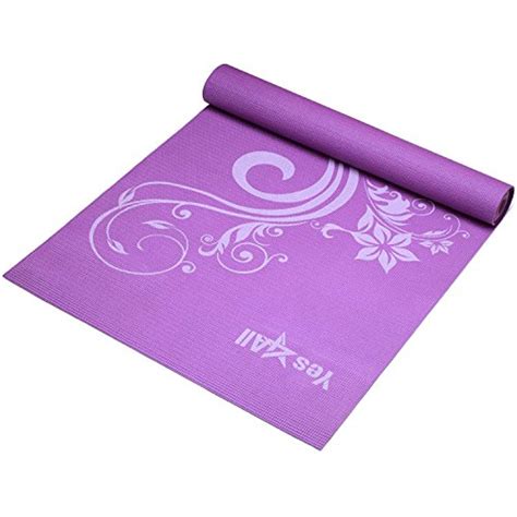 Yes4All Premium PVC Printed Design Yoga Mat 5mm (68" x 24") â€“ Multi Color Available â ...