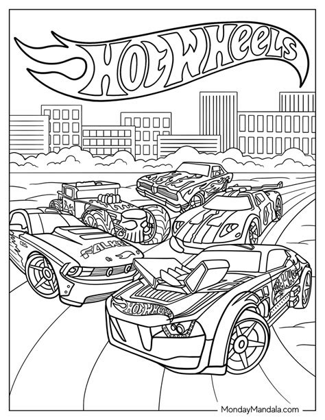 26 Hot Wheels Coloring Pages (Free PDF Printables)