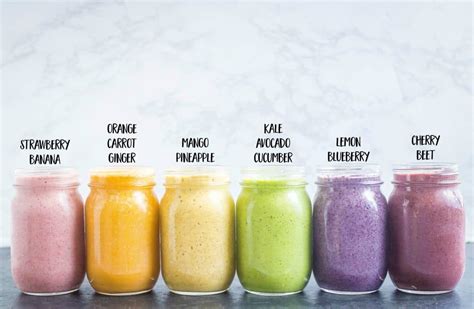 Healthy Smoothie Recipes - 6 Flavors - She Likes Food