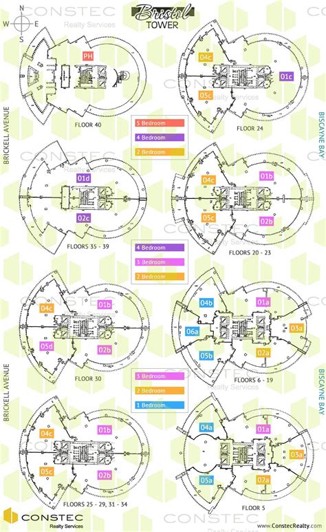 Brickell Tower Floor Plans