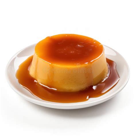 Delicious Spanish Flan with Caramel Sauce on a Plate . Stock Illustration - Illustration of ...