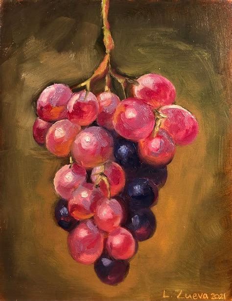 Ripe Grapes Oil Paintings | Lana Zueva Artwork