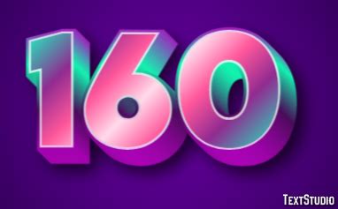 160 Text Effect and Logo Design Number