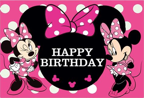 Buy Minnie Mouse Birthday Party Supplies Minnie Mouse Backdrop for ...