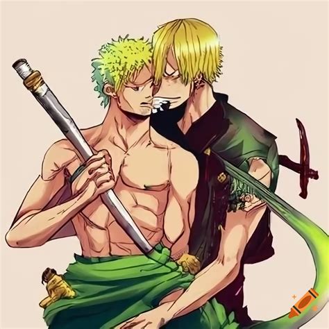 Fan art of roronoa zoro and vinsmoke sanji on Craiyon