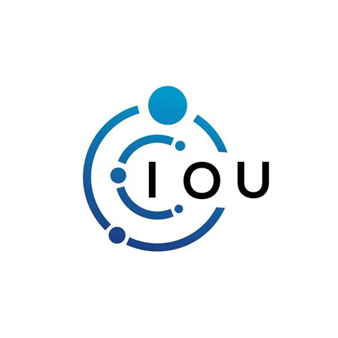 IOU letter technology logo design on white background. IOU creative initials letter IT logo ...