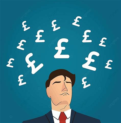 Businessman With Pound Icon Vector Illustration Business Headless ...