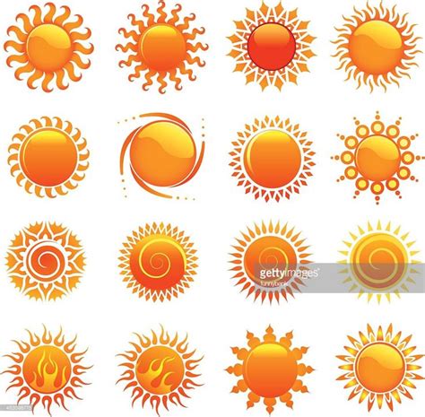 drawing and computer design of vector sun collection. | Sun drawing, Sun tattoo designs, Sun ...