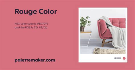 Rouge Color - HEX #D7707E Meaning and Live Previews - PaletteMaker