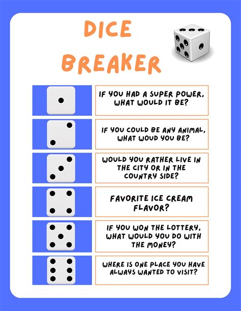 Dice Breaker Game - Etsy