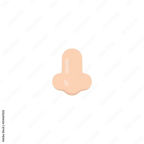 Nose vector flat Icon. Nose face emoji illustrations Stock Vector | Adobe Stock