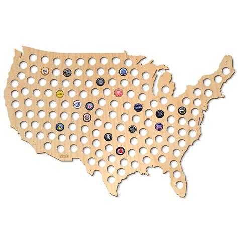 USA Beer Cap Map - 4 Sizes Available - The Man Registry