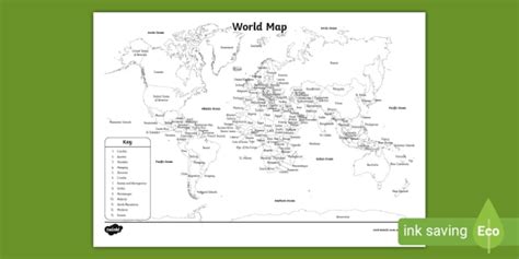 World Map Country Outline - Vivie Jocelyne