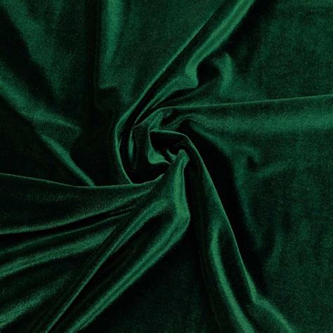 Hunter Green Velvet Stretch Fabric | iFabric