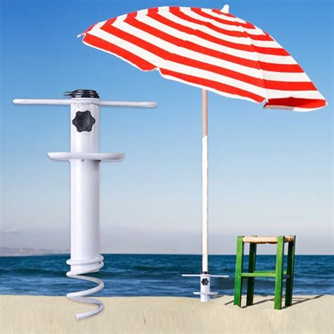 Beach Umbrella Sand Anchor, Umbrella Anchor Windproof Portable Beach Sand Umbrella Base Holder ...