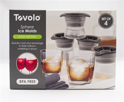 Tovolo Sphere Ice Molds - Set of 4 | BPA Free & Dishwasher Safe