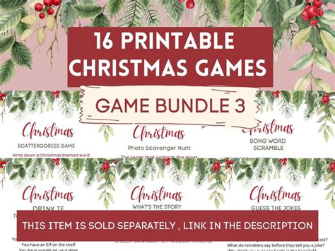 Christmas Printable Games Bundle Family Reunion Christmas - Etsy