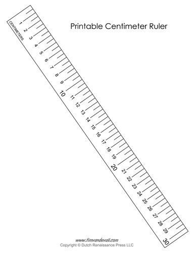 Printable Centimeter Ruler - Sample Template