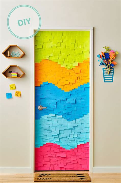 20 Inspiring Home Decoration From Sticky Notes | HomeMydesign | Wall art designs, Post it art ...