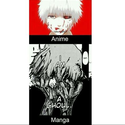 Tokyo Ghoul "I am a ghoul" manga vs anime : r/TokyoGhoul