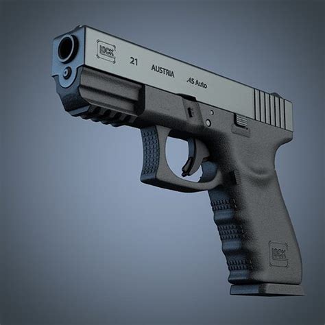 3D Glock 21 handgun | CGTrader