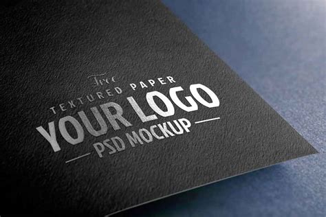 Download This Free Textured Paper Logo Mockup - Designhooks