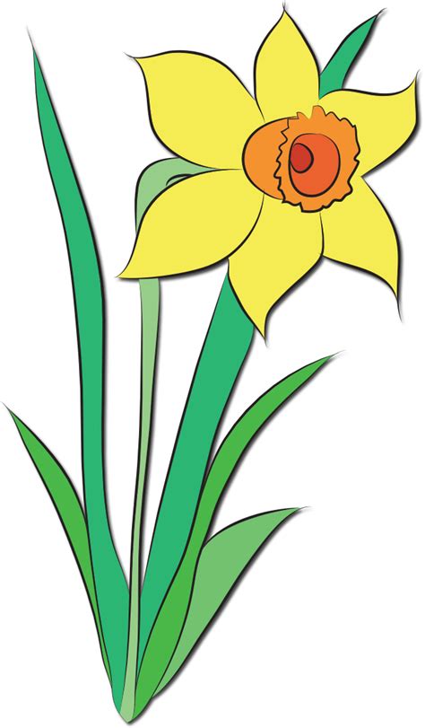 Yellow Spring Flowers Clipart