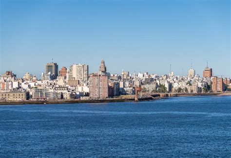 Downtown Skyline of Montevideo in Uruguay Editorial Stock Image - Image of coastline, shoreline ...