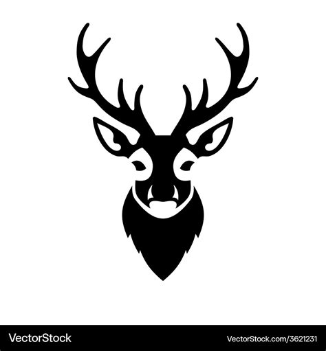 Deer head icon logo Royalty Free Vector Image - VectorStock