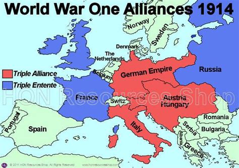 Alliances are part of the 4 MAIN causes. This map illustrates the two ...