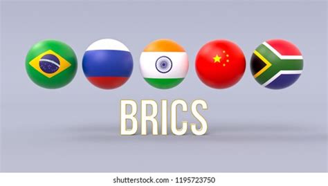 Brics Association Spherical Flags Cluster Formation Stock Illustration 1195723753