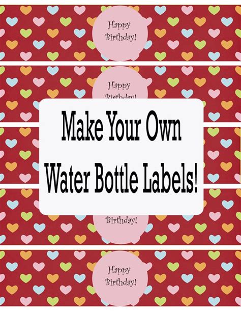 Water Bottle Printable Labels