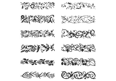 Leafy Vine Borders Vector Set 64493 Vector Art at Vecteezy