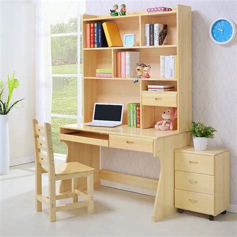 Study Table With Bookshelf For Children - Children Furniture Table Adjustable Kid Table To Study ...