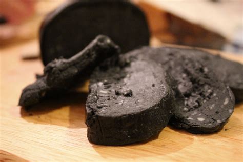 Charcoal cheese. Black cheese. Bizarre but beautiful. Very popular ...