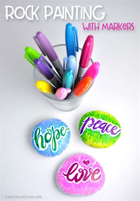 Painting Rocks with Markers | Club Chica Circle - where crafty is contagious