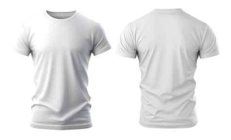 plain white t-shirt mockup template, with view,front, back, edited illustration with transparent ...