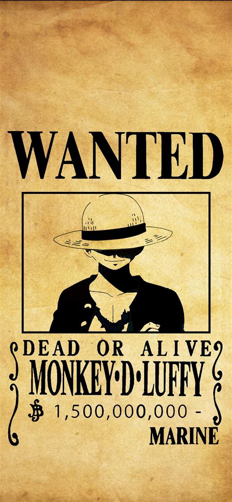 Luffy Wanted Poster Wallpapers - Wallpaper Cave