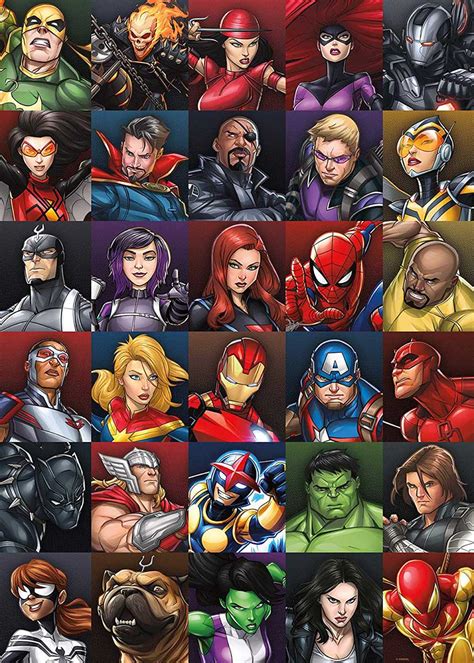 Marvel Heroes Collage, 1000 Pieces, Aquarius | Puzzle Warehouse