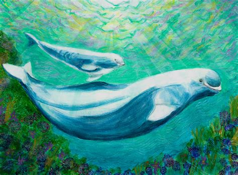 Beluga Whale Painting at PaintingValley.com | Explore collection of ...