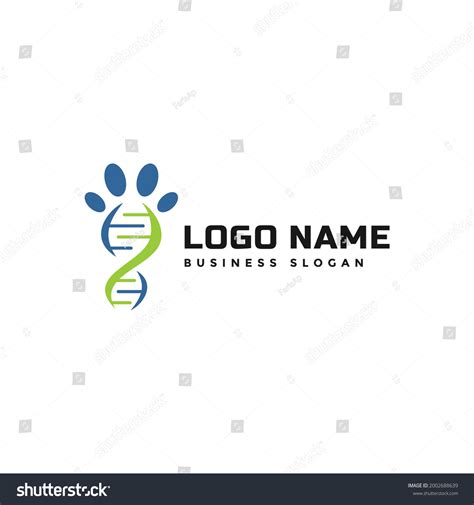 Animal Sciencetist Logo Vector Paw Print Stock Vector (Royalty Free ...